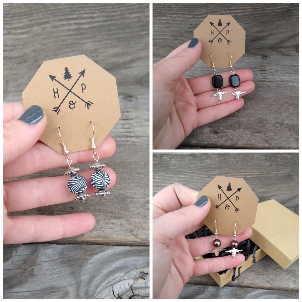 Set of 3 Western earrings